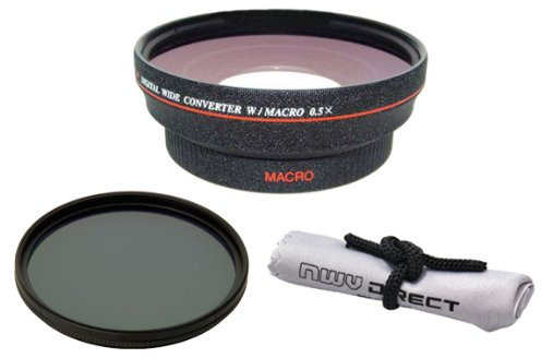 Digital Nc Objectif Grand Angle 0,5X HD (Haute définition) avec Macro Compatible avec Tamron SP AF 17-50 mm f/2,8 XR Di II LD + Filtre polarisant Circulaire 82 mm
