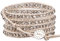 KELITCH Mode Grau Kristall Perlen 5 Wicklen Armband aus Leder Kette Neu Schmuck