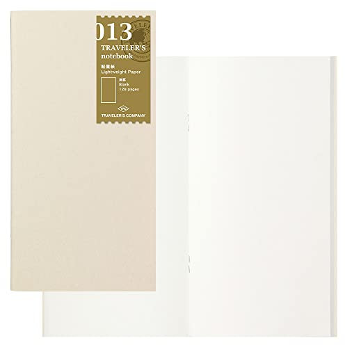Office Centre 1 x Reise-Notizbuch-Nachfüllpackung #13, leichtes Blanko-Papier, 128 Seiten