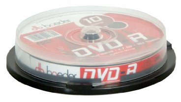 Geha 00116621 Boeder DVD-R 4,7GB, 16xSpeed, 10er Cakebox