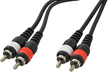 2 X Phono RCA To 2 X Phono RCA Leads 0.5 metre, Flexible cable
