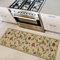 Ottomanson Ottohome-Kollektion Teppichläufer mit Gummirückseite und modernem Blätter-Design, 50 cm x 150 cm, Beige