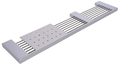 Inda A15510CR Divo Duschkorb mit abnehmbarer Ablage, Messing, verchromt, 11 x 52 x 1.70 cm