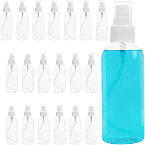 BELLE VOUS Lot de 20 Mini Vaporisateur 80 ml - Pulvérisateurs avec Bouchons - Bouteille Spray Anti Fuite Réutilisable en Plastique pour Huiles Essentielles, Parfums, Liquides - Idéal pour le Voyage