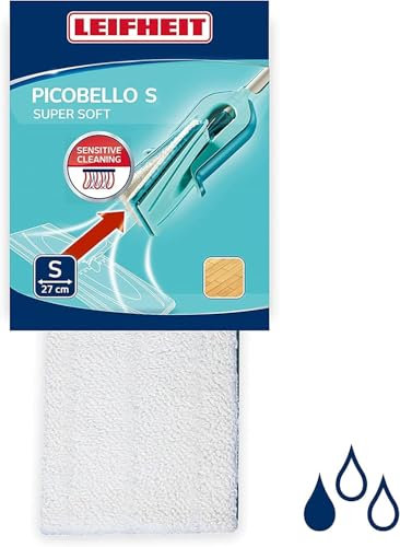 Leifheit Picobello S Mop Replacement Pad - Super Soft Fibre, for Cleaning Wood Floor, 27 cm Wide