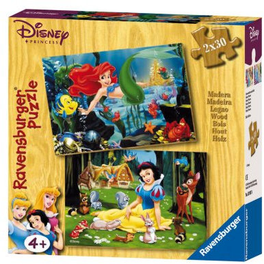 Ravensburger – Puzzle Kinder – Schneewittchen und Ariel 2 x 30
