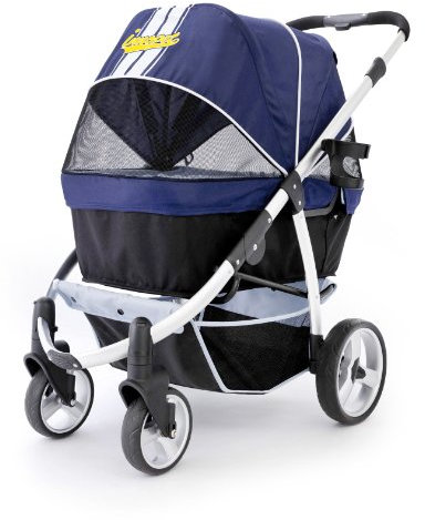 Innopet Haustier-Buggy, ips-06/marine, Hunde-Tragetasche, Trolley, Trailer, Buggy Retro. Zusammenklappbar Pet Buggy, Kinderwagen, Kinderwagen für Hunde und Katzen
