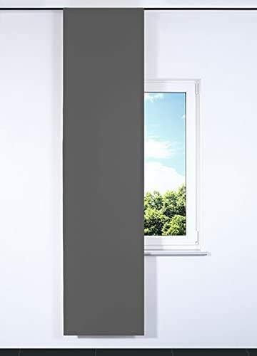 Rollmayer SCHIEBEVORHANG FLACHENVORHANG SCHIEBEPANEL SCHIEBEGARDINE Vorhang RAUMTEILER 60 x 245 cm Kollektion Vivid (Grafit 33, Klettband)