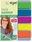 SIGEL HN610 Haftmarker auf Karte mit Klemmfunktion, 125 Mini-Streifen im Format 12 x 50 mm, 5 Farben