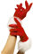 Smiffys Weihnachtshandschuhe, Rot