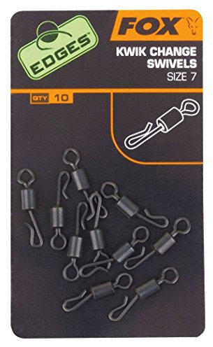 Fox Edges Kwick Change Swivels Wirbel (Gr. 7 / Gr. 10), Größe:7