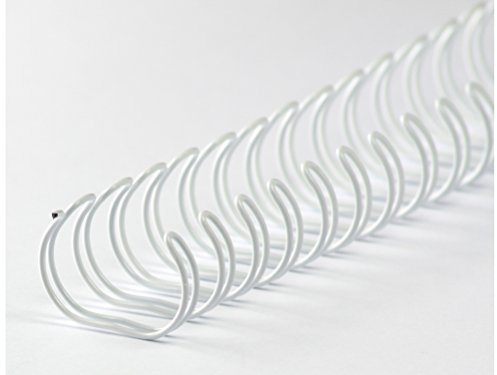 r&b 34RM95-WS Drahtbinderücken 34 Ringe 9.5 mm, 3/8 Zoll, 3:1 Teilung, 100 Stück, weiß