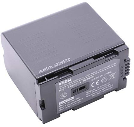 vhbw Akku kompatibel mit Panasonic NV-MX300 | NV-GS8, NV-GX7, NV-MX1, NV-MX30, NV-GS7, NV-MX2 Videokamera Camcorder (3200 mAh, 7,2 V, Li-Ion)