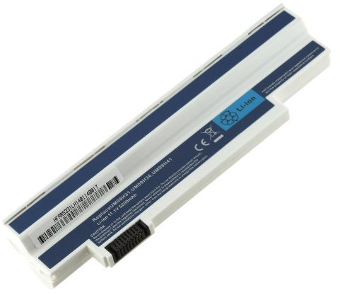 Batteria POTENZIATA 5200mAh 10,8V per portatile Acer Aspire One 532h-CBK123G