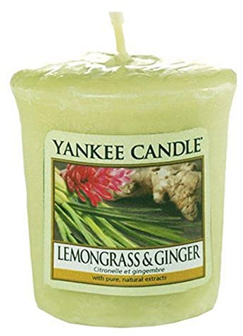 Yankee candle 49 g Lemongrass and Ginger Votive/Sampler Candle, Green, 4.6cm l x 4.6cm w x 4.8cm h