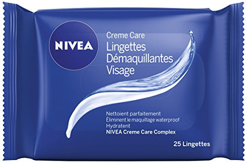 NIVEA Lingette Démaquillante Visage Crème Care 25 Pièces - Lot de 3