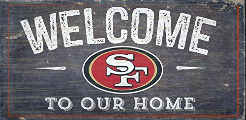 Fan Creations Welcome San Francisco 49ers Distressed 15,2 x 30,5 cm, mehrfarbig