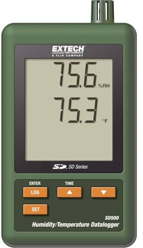 Extech Luftfeuchte- und Temperatur-Datenlogger, 1 Stück, SD500