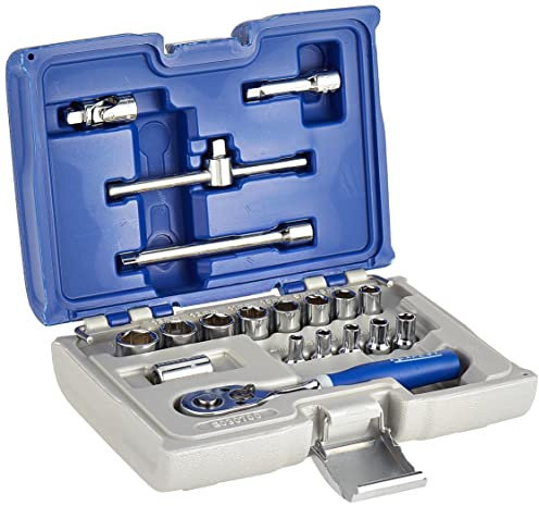 Britool E030700B Socket Set Metric 1/4 in Drive, 19 Pcs