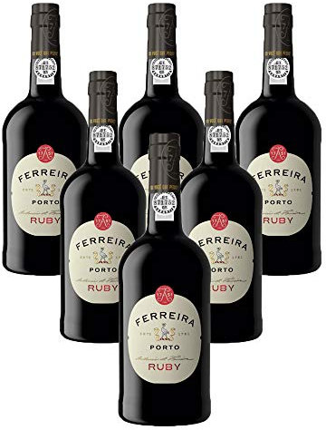Vino de Oporto Ferreira Ruby - Vino Fortificado- 6 Botellas
