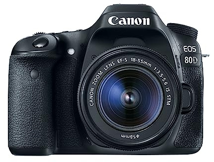 Canon EOS 80D + EF-S 18-55mm f/3.5-5.6 IS STM 24.2MP CMOS 6000 x 4000Pixel Nero