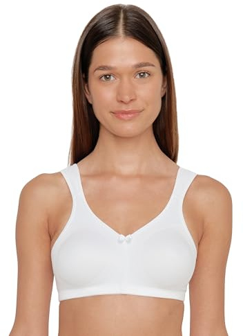 SUSA BH ohne Bügel Longline BH Classics I Bügelloser BH mit femininer Optik durch Spitzeneinsatz I Halbtransparenter BH mit 3-teilig genähten Cups