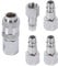 Ribimex PRACR05/B Set Raccordi Rapidi Aria Compressa, 5 Pezzi, Grigio