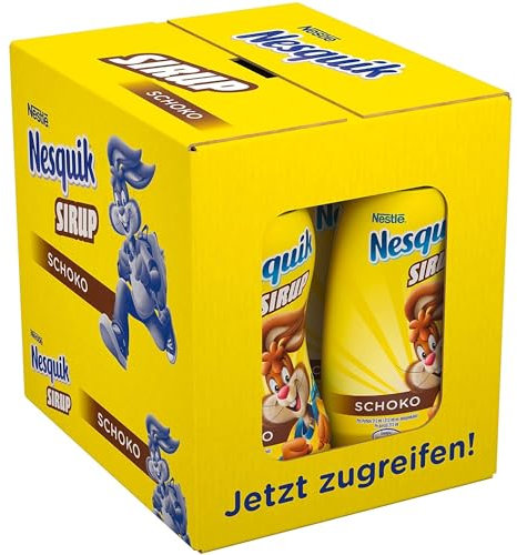 Nesquik Sirup Dose, Schokosirup für Dessert, Frühstück oder Milchgetränke, 8 x 300 ml, 12018291