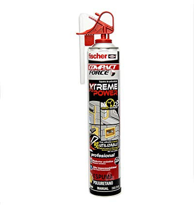 fischer - Espuma poliuretano Xtreme Power de alto rendimiento manual con cánula, para aislar y sellar, Bote 750 ml