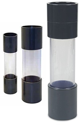 AquaForte Sichtglas mit Klebemuffe 50 mm Installationszubehör, grau, 25.0 x 5.0 x 5.0 cm