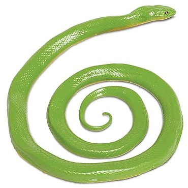 Safari Ltd. Rough Green Snake Figurine - Detailed 36 Plastic Model Figure - Fun Educational Play Toy for Boys, Girls & Kids Ages 3+