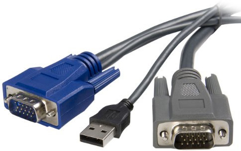 StarTech.com 10 ft Ultra-Thin USB VGA 2-in-1 KVM Cable (SVUSBVGA10)