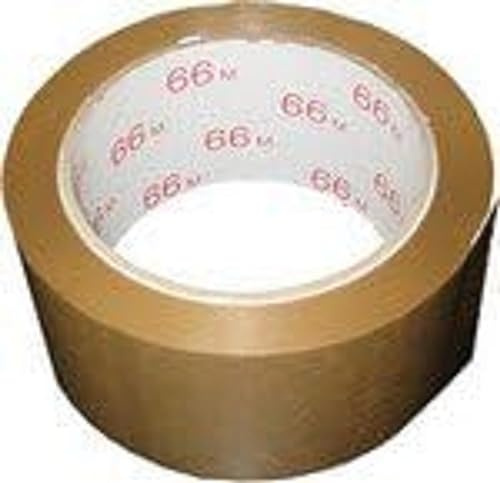 Antalis 4025648703904 Selbstklebebänder, low noise, PVC, 50mm x 66, 00m, Naturkautschuk, Schachtel zu 36 Stück braun