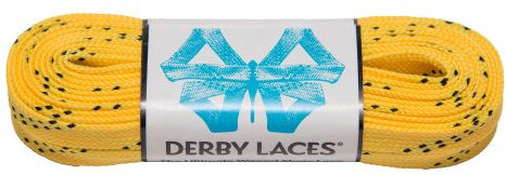 Yellow 108 Inch Waxed Skate Lace - Derby Laces for Roller Derby, Hockey and Ice Skates, and Boots by Derby Laces