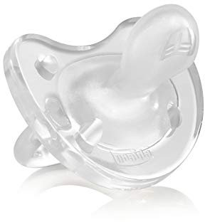 Chicco PhysioForma Ciuccio in Silicone 6-16 Mesi, 1 Pezzo - Gommotto Morbido e Delicato, Supporta la Respirazione Fisiologica e Favorisce il Corretto Sviluppo della Bocca, Trasparente