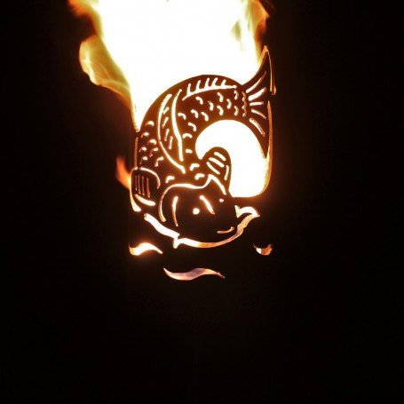 Koi Karpfen Fackel - Set mit Stiel und Brennmitteln