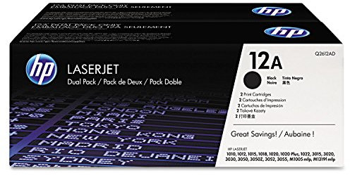 HP Q2612AD 12A Original LaserJet Tonerkartuschen, schwarz, 2 Kartuschen in einer Packung