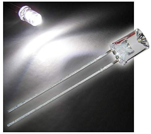 world-trading-net - 50er Set LED 5mm wasserklar Linse konkav - WARM-Weiss, Leuchtdiode, bedrahtet, Diode Leuchtend, als Bauteil