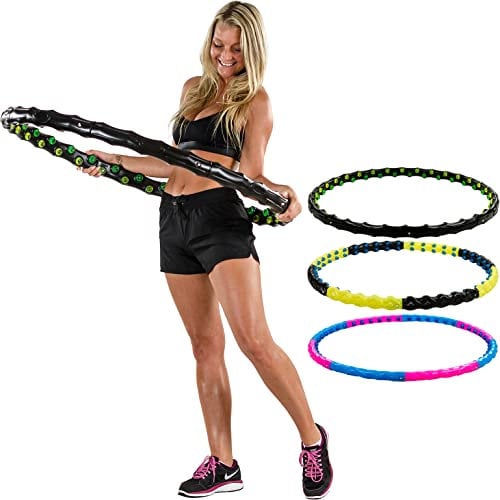 MOVIT® Hula Hoop Reifen für Erwachsene und Kinder, Massagenoppen und Magnete, 3 Varianten: 0,9kg, 1,3kg oder 1,7kg, Durchmesser 110cm - Auswahl: 1,3 kg