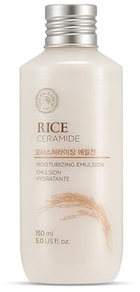 THE FACE SHOP Rice Ceramide Moisturizing Emulsion, Hydrating with Rice Water, Targets Dryness, Strengthens Skin Barrier, Lightweight, Korean Skin Care, 5.0 fl. oz.