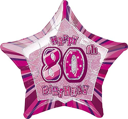 Unique Party 50,8 cm Glitz Folie Happy Birthday Helium Ballon