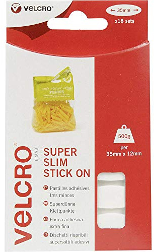 VELCRO Brand Stick On Squares Double Sided Hook & Loop Self Adhesive Pre-Cut Sticky Squares Perfect for Room Décor & Home, Office, Garage Use White 25mm x 25mm Set of 24