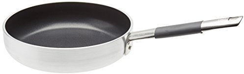 Pentole Agnelli ALSC2111SC24 Padella Dritta con Manico, Alluminio, Argento, 24 cm