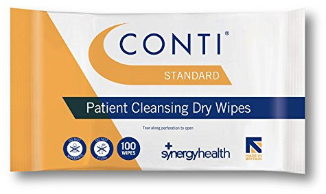 Synergy Healthcare 32cm Conti Soft Large Dry Patient Cleansing Wipes