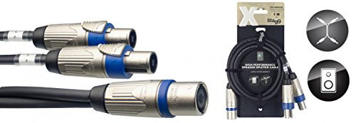 Stagg XYC1-SM2SF25C Speaker Kabel (1m) schwarz
