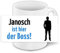 Tasse mit Motiv und Namen - Janosch ist der Boss - | Büro-Tasse | Lustiger Becher