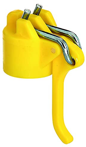 Alberts 654252 Leinenspannerkopf für Wäschpfähle | Kunststoff, gelb | für Rohr-Ø 42 mm