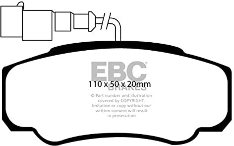 EBC Brakes DP1957 Ultimax OEM Replacement Brake Pads Compatible with NISSAN CABSTAR (F24M, F24W) Models