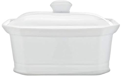 Cosy & Trendy RH46635 Terrine Pâté à couvercle, Porcelaine - Blanc - 1L
