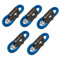 5 x 6m Male to Female XLR Mic Leads/Balanced Microphone Cables / 8 Colours/Multi-Packs Blue